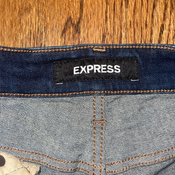 Express Men’s Classic Straight Hyper Stretch Dark Denim Jeans - Picture 3 of 6